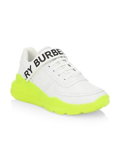 burberry sneakers neon|Shop Burberry Ronnie Neon Logo.